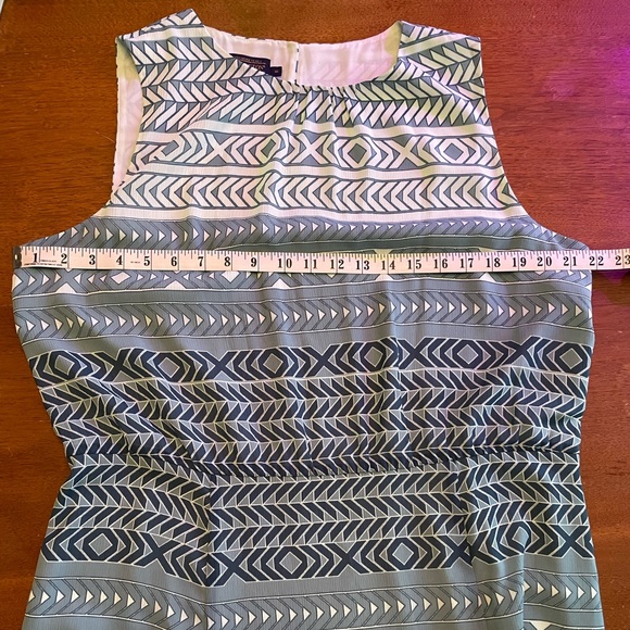 Pendleton Summer Pattern Sleeveless Dress - Turquoise Blue Size 16 - Picture 7 of 10